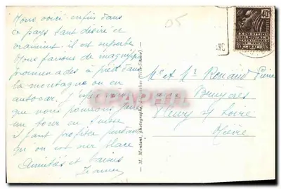 As agulhas de Chamonix, vistas de Plan-Pratz — Alpes pitorescos — editora não visível, n° 238 — Verso