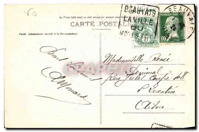 Beauvais - Katedra - M. G. - 10 F — Rewers
