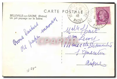 Belleville-sur-Saône — Um lindo paisagem na Saône — editor Oimt — Verso