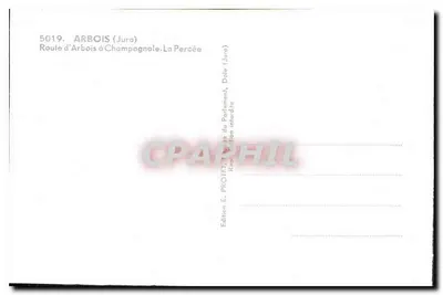 Trasa z Arbois do Champagnole — La Percée (Jura) — Wydawnictwo E. PROTEY — Rewers