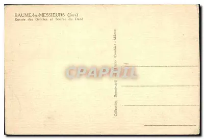 Baume-les-Messieurs — Entrada das Grutas e Fonte do Dard — Hélio Bonnivard — Verso