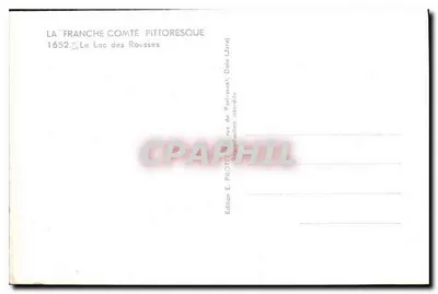 Lago das Rousses — Franche-Comté — Edição E. Protet, Dols (Jura) n°1652 — Verso