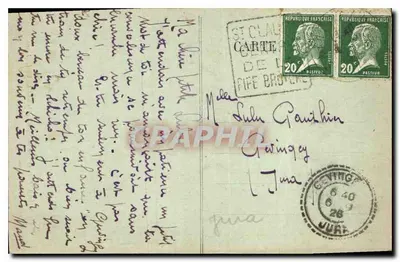 Wodospad Queue-de-Cheval blisko St-CLAUDE (Jura) — Cl. E. Mandrillon, nr 291 — Rewers
