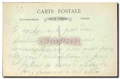 Poligny - Rocher do Trou de la Lune — Editor Renard-Carrat, n° 51 bis — Verso