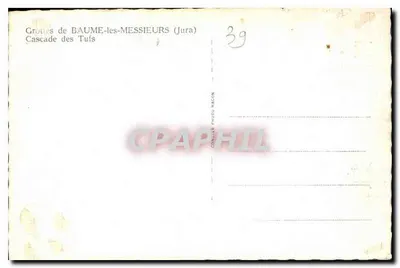 图伊瀑布 — 巴姆莱梅西耶洞穴（汝拉） — C. Magon — 背面