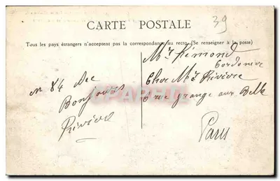 Wąwoz Baume-les-Messieurs — Wydawnictwo Bourgeois Frères, Chalon-s-S. — Rewers