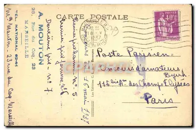 Rota pitoresca de Champagnole a St-Laurent (Jura) — La Lemme e as Gorges de Cornu — Edições C. Lévy, n°1579 — Verso