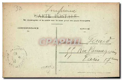 Grenoble - Wschód słońca nad Isère i Alpami na Polygone du Génie — E. Baffert Grenoble, nr 182 — Rewers