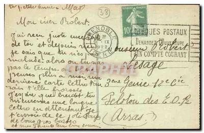 Grenoble — Panorama brzegów i Moucherot — E. R. — Rewers