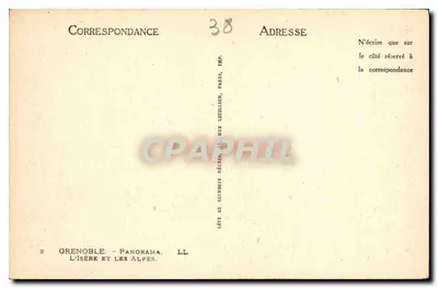 Grenoble — L'Isère et les Alpes — LL — Rewers