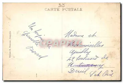 Grenoble — Ogólny widok i Moucherotte, Widok wykonany z Ste-Marie-d'en-Haut — Wydawnictwo M. Boarctier, n° 295 — Rewers