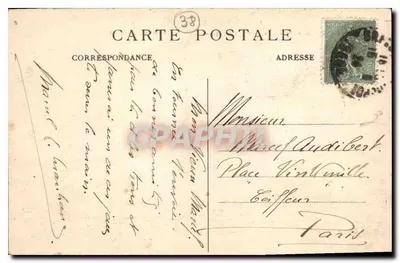 Grenoble — Łańcuch Alp widziany z Polygone du Génie (Zima) — E.R. — Rewers