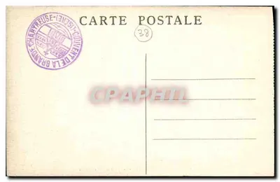Dauphiné — Convento della Grande-Chartreuse — editore C.P.A.V. n°56 — Verso