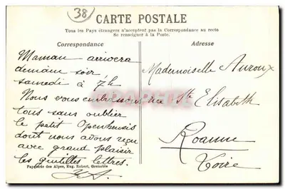 Dauphiné — Grande-Chartreuse. Visão geral do Mosteiro — Papeterie des Alpes, Eug. Robert, Grenoble — Verso