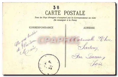 Wodospad Oursière — Dauphiné — Okolice Uriage-les-Bains — Wydawca E.R. nr 330 — Rewers