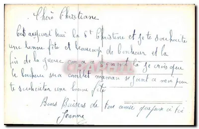Jovem mulher sorridente — Feliz aniversário — J.C. 527 — Verso