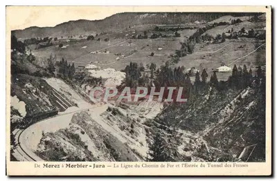 De Merez à Morbier - Jura — A Linha da Ferrovia e a Entrada do Túnel das Frasses