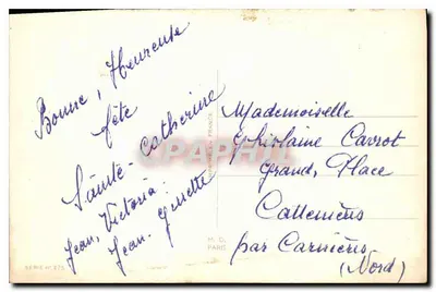 Para zakochana — romantyczna scena — M.D. Paris, seria n° 875 — Rewers