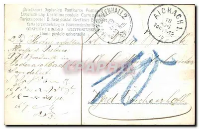 Młoda kobieta przy oknie — gałęzie kwiatów na pierwszym planie — wydawca nieznany — Rewers