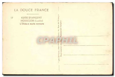 Hossegor (Landes) — Côte d'Argent — Wydawca Yvon, n°17 — Rewers