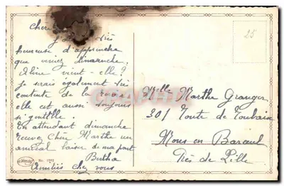 Páscoa — pássaro e ovos — editor Ammag, n° 1942 — Verso