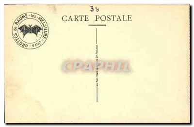 Jaskinie Baume — Mostek wejściowy — Wydawca: Jura-Toulouse & Cie, Toulouse — Rewers
