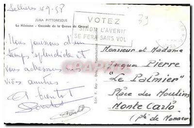 Le Hérisson - Skoczek Queue de Chaval — JURA PITTORESQUE, Wyd. F. Bay — Rewers