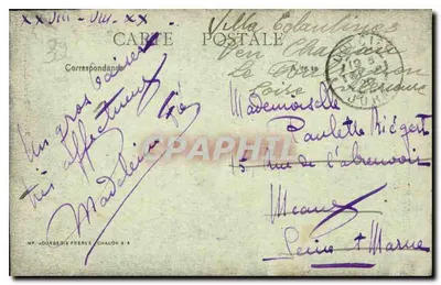 Cours du Hérisson — Wodospad w kształcie parasolka — Jura Touriste, wyd. Bourgeois Frères, Chalon-sur-Saône, n°29 — Rewers