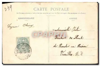 Baume-les-Messieurs (Jura) — A Descida das Escadas — R. Chapuis, edição Lons-le-Saunier — Verso