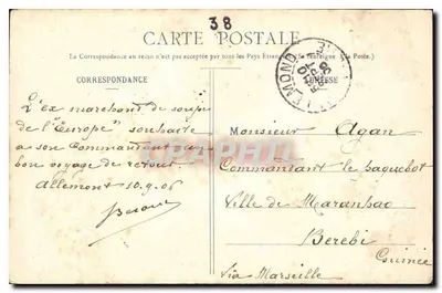 Stara pocztówka Dauphine Massif du Pelvoux Le Pic San nom — Rewers