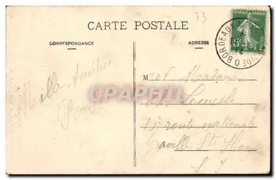 Bordeaux - Katedra Świętego Andrzeja - Południowy portal — Marcel Delnoy, fototypia, n°206 — Rewers