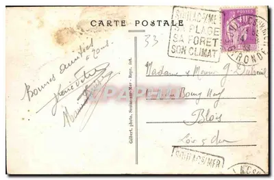 SOULAC-sur-MER (Gironde) — Diante do Pontão, Grosse Mer — M. J. 808 — Verso