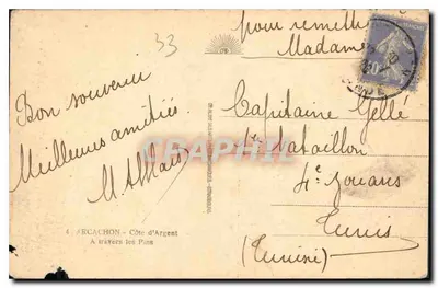 Arcachon - Côte d'Argent — Przez sosnowe lasy — wydawca: L'Atelier de la Carte Postale — Rewers