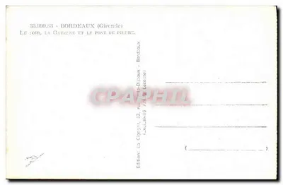 Bordeaux — Cigare i most kamieniany — Wydawnictwo Cigare, 32, ulica Saint-Dijon - Bordeaux — Rewers