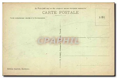Bordeaux - La Porte du Palais — wydawca Laeroix, nr 293 — Rewers