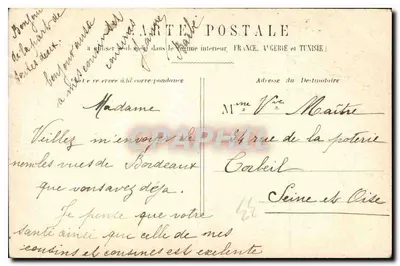 Bordeaux — Palácio de Justiça — editor desconhecido, n° 20 — Verso