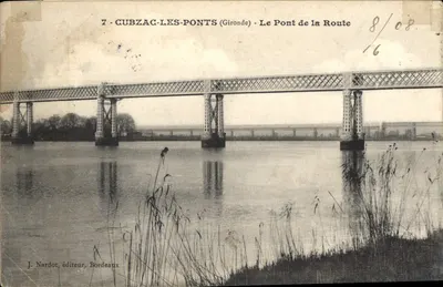 Cubzac-les-Ponts (Gironde) — O Ponte da Estrada — J. Nardot, editor, Bordeaux