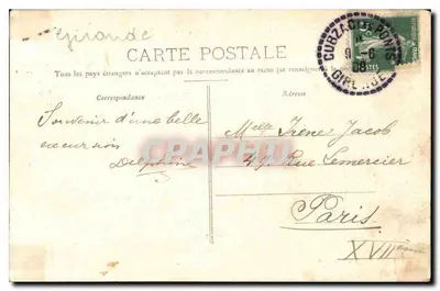 Cubzac-les-Ponts (Gironde) — O Ponte da Estrada — J. Nardot, editor, Bordeaux — Verso