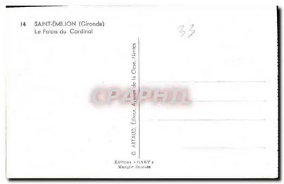 Saint-Émilion (Gironde) — Pałac Kardynała — Wydawnictwo Gaby — Rewers