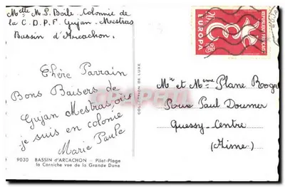 Basen Arcachon — Widok Wielkiego Piaskowca — Kolonia C.D.P.F. Gujan-Mestras — Rewers