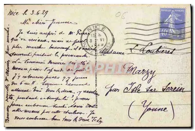 NICE - Ogólny widok z Mont Boron — wydawca nieznany, nr serii 165 — Rewers