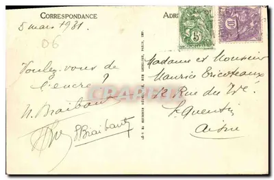 Juan-les-Pins — A Pineta e a Praia — LL. — Verso