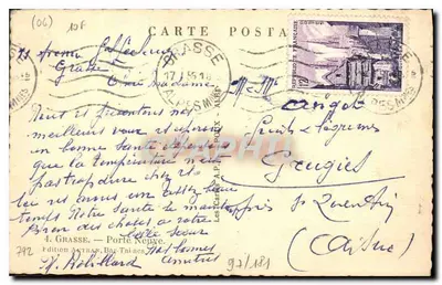 Grasse — Porte Neuve — édition A. P. Tainieux — Verso