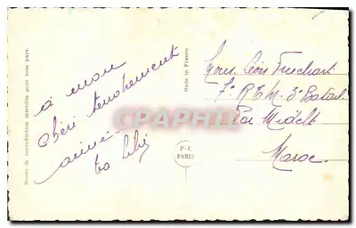 Kobieta trzymająca serce z fotografią mężczyzny — PC Paryż 3871/5 — Rewers