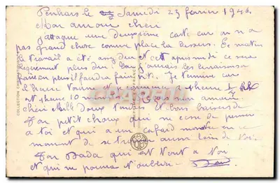 Para zakochana — romantyczna scena przy jeziorze — wydawca nieznany — Rewers