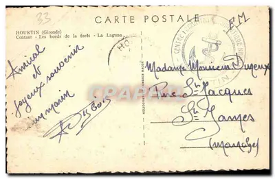 Hourtin (Gironde) — As margens da floresta - A Lagoa — editor Cim — Verso