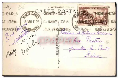 Monte-Carlo — Widok ogólny — Photo Munier, nr 448 — Rewers