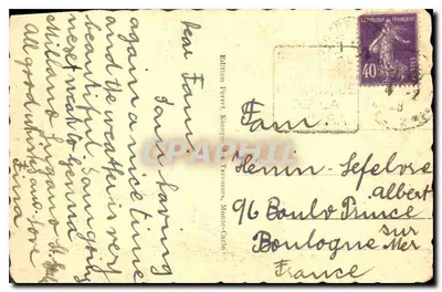 Monaco-Monte-Carlo — Widok z Roquebrune — Wydawnictwo Perrit, Nice — Rewers