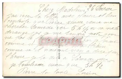 Jovem mulher com cabelos loiros — segurando um buquê de flores — editor M. 10985 — Verso