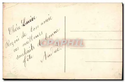 Uśmiechnięta młoda kobieta — z różą — wydawca R.A. NOJER n°1468 — Rewers